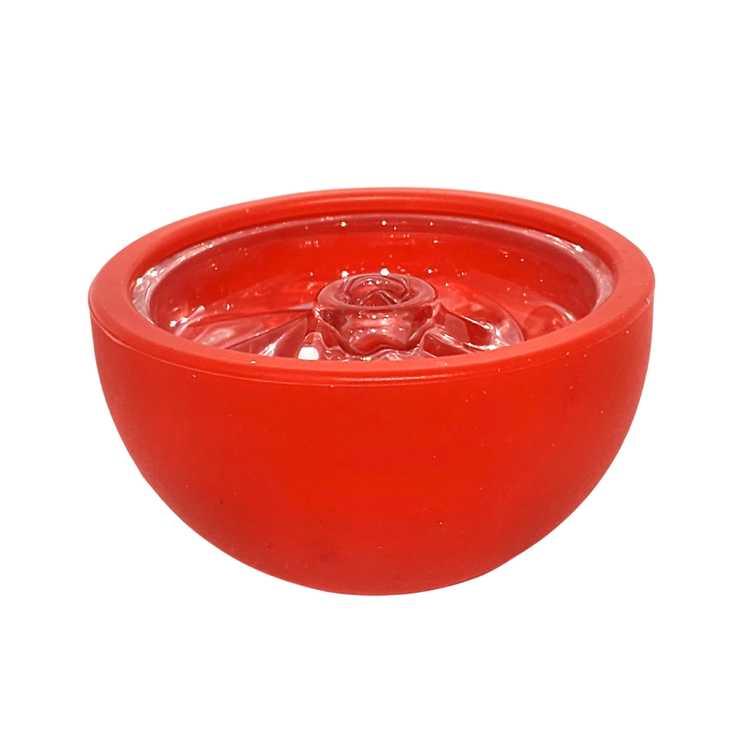Silicone Ball head with glass