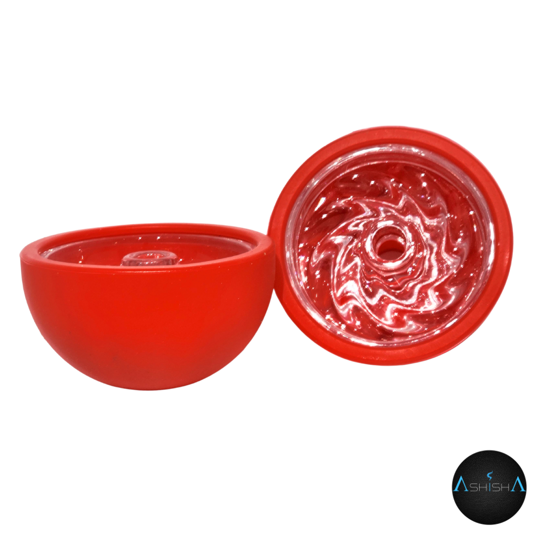 Silicone Ball head with glass