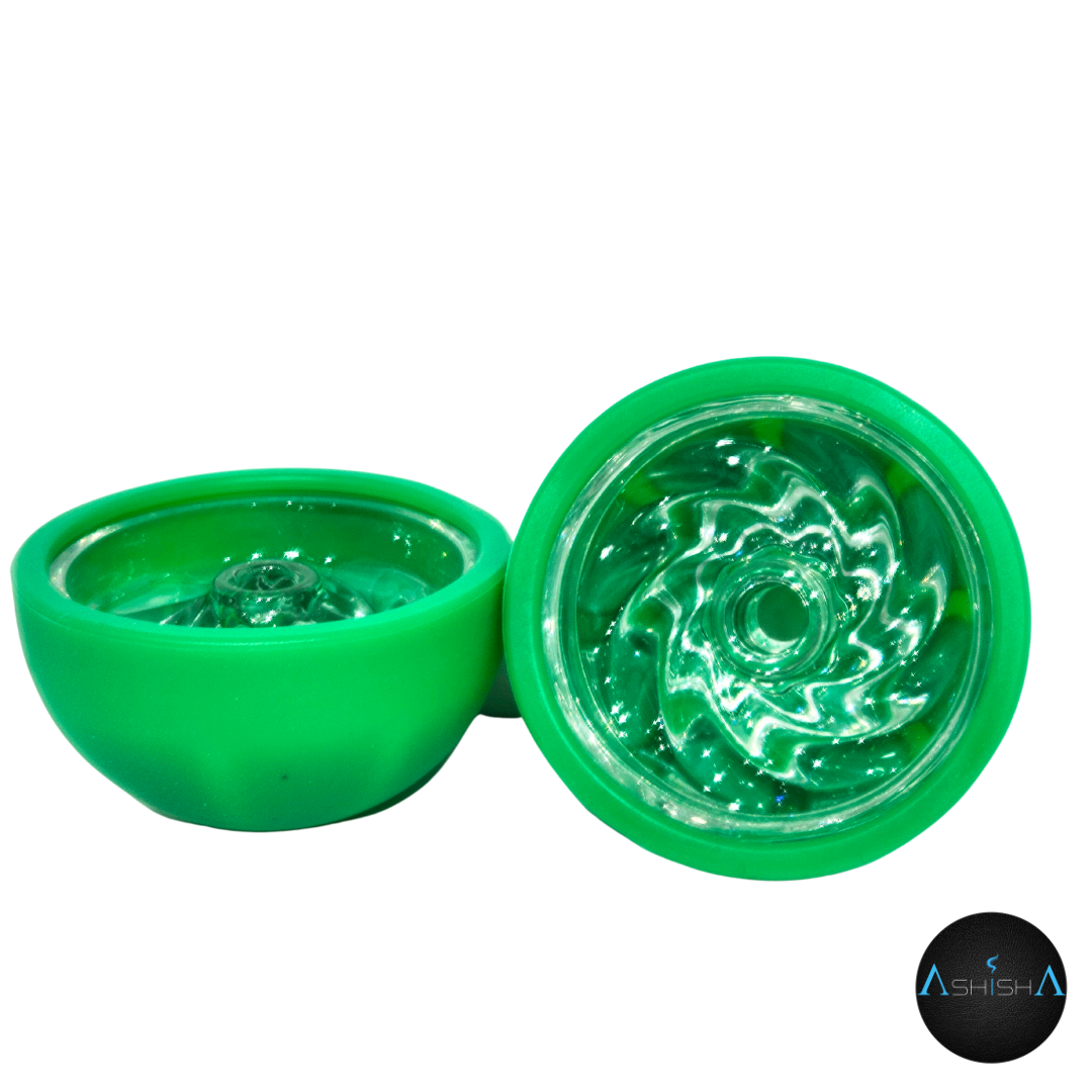 Silicone Ball head with glass