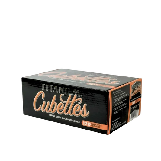 Titanium Cubettes Natural Hookah Coals - Cubettes - 120ct - ASHISHA