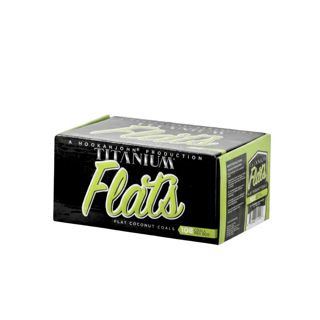 Titanium Flats Natural Hookah Coals - Flats - 108ct - ASHISHA