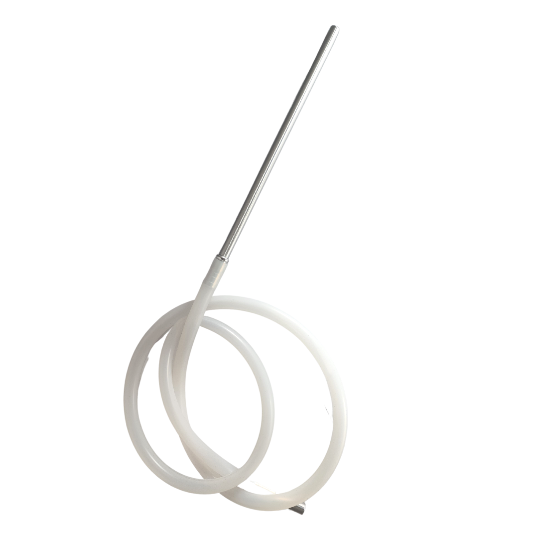 Silicone hose with metal mouth tip